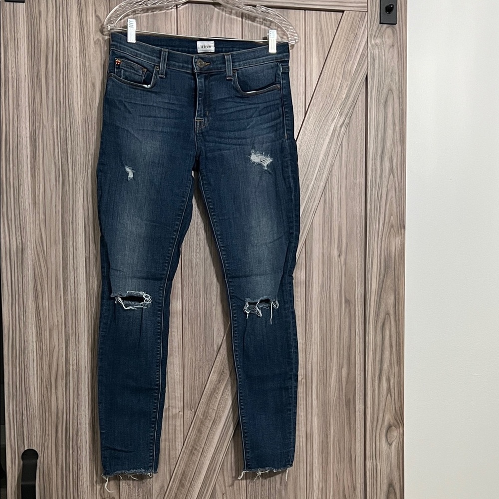 Hudson Jeans Midnight Blue Ripped Skinny Jeans